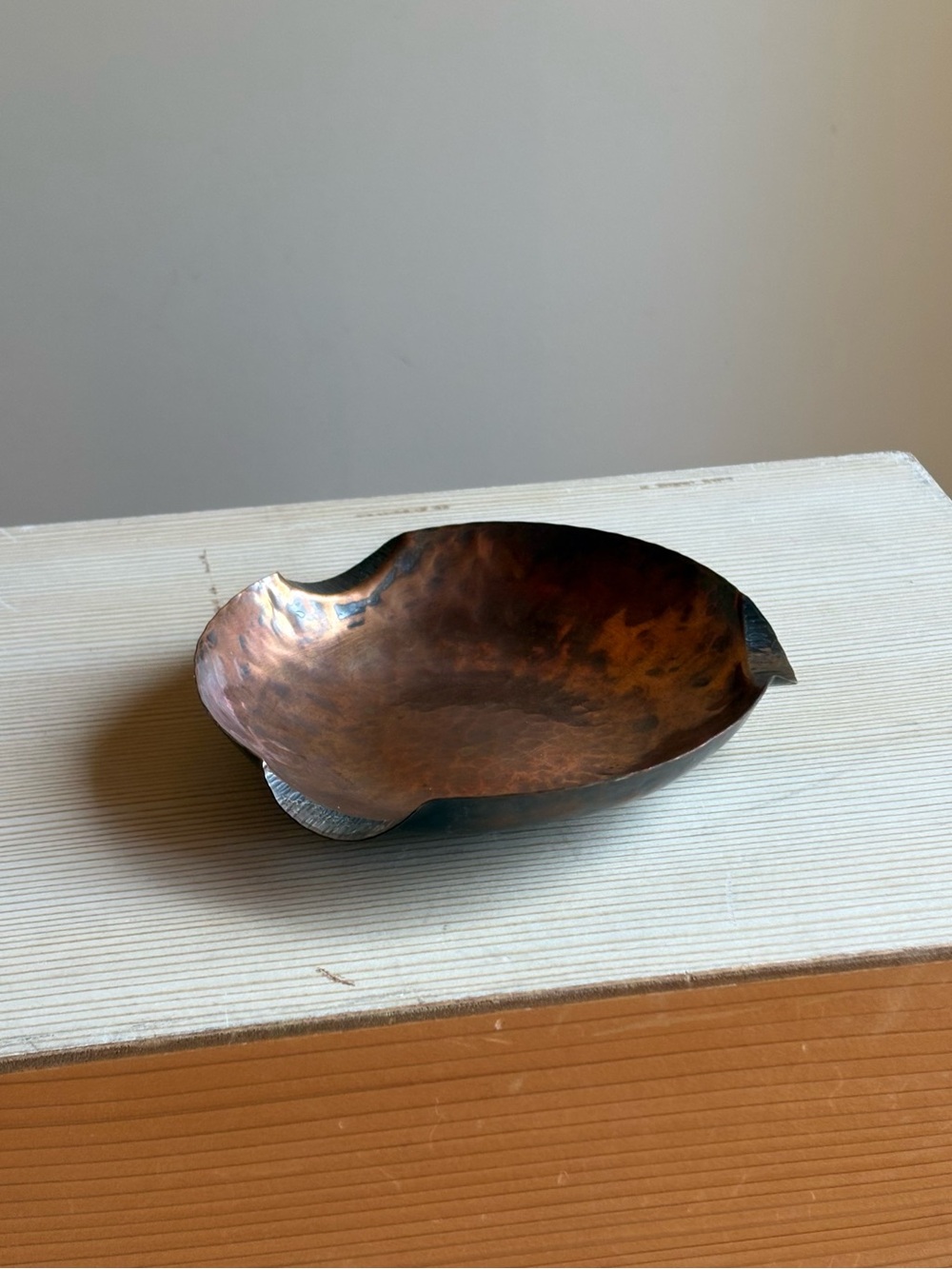 Arts & Crafts Hand Hammered Copper Ashtray